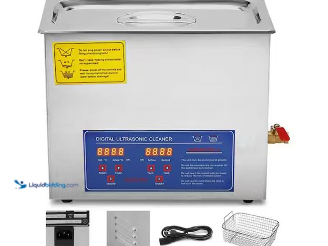 Lot 49-1575442 - VEVOR Ultrasonic Machine 10L Ultrasonic Cleaning Machine 40 KHZ with Digital Timer and Heater Profes...