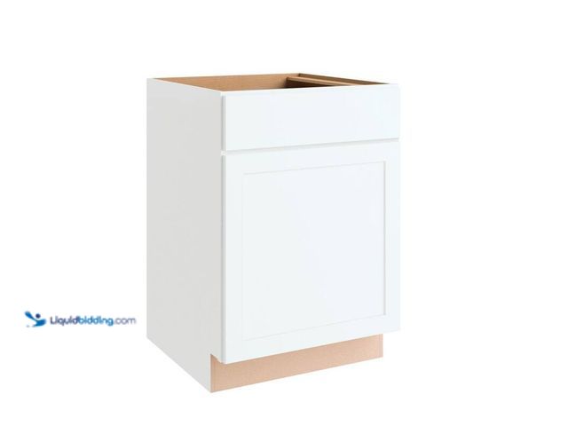 Lot 49-5406618 - Hampton Bay Courtland 24 in. W x 24 in. D x 34.5 in. H Assembled Shaker Base Kitchen Cabinet in Pola...