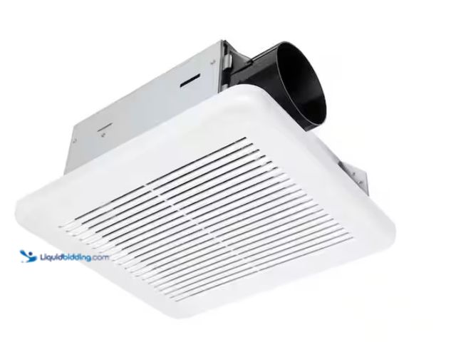 Lot 49-3471558 - Hampton Bay 50 CFM Wall/Ceiling Mount Room side Installation Bathroom Exhaust Fan, ENERGY STAR, Mode...