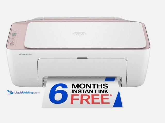 Lot 49-5551823 - HP DeskJet 2942 All-in-One Wireless Color Inkjet Printer, Pink, 60-Sheet Input, Used, Works