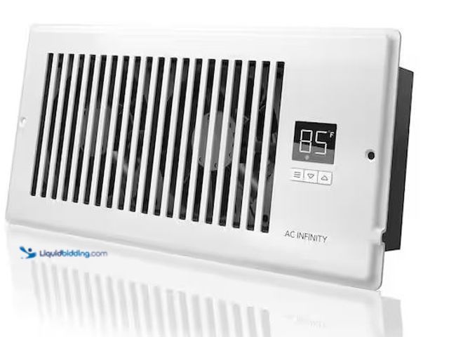 Lot 49-5486919 - AC Infinity
AIRTAP T4 120 CFM 4 in. x 10 in. Quiet Register Booster Fan with Thermostat Control, He...