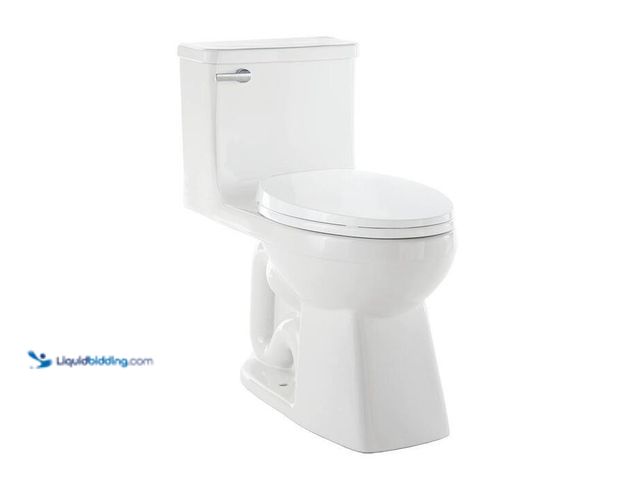 Lot 49-2004272 - Glacier Bay Power Flush 12 inch Rough In One-Piece 1.28 GPF Single Flush Elongated Toilet in White S...