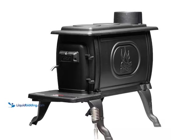 Lot 49-1523097 - US Stove Logwood 900 sq. ft. 2020 EPA Certified Cast Iron Wood-Burning Stove, Model # US1269E, Sligh...