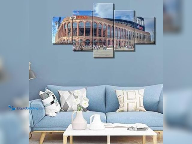 Lot 49-1549492 - TUMOVO - 5 Piece Canvas Wall Art - Baseball Wall Art Paintings New York Ballpark Pictures - Baseball...