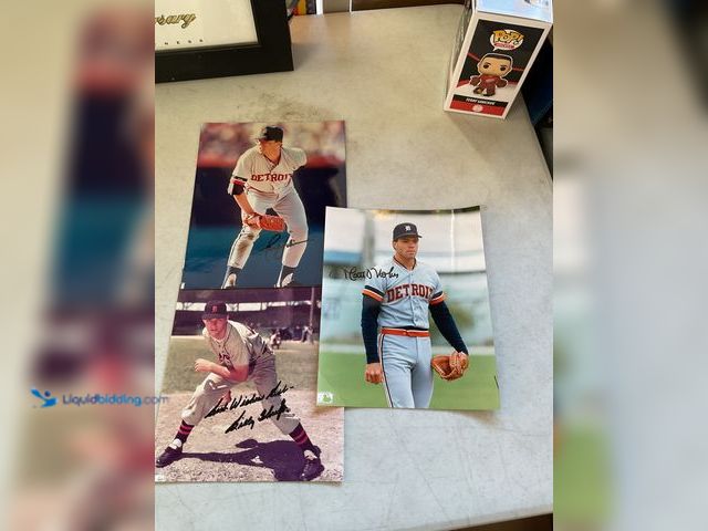 Lot 49-1505415 - COLLECTIBLE LOT OF 3 DETROIT TIGERS AUTOGRAPHED 8X10 PHOTOS OF LEGENDS MATT NOKES, BILLY HOEFT AND P...