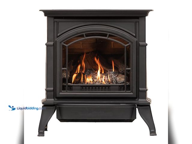 Lot 49-5447834 - Ashley Hearth Products 23,500 BTU Vented Dual Fuel Cast Iron Gas Stove Heater. [Model # AG23] New. M...