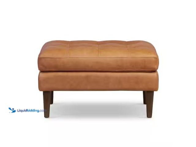 Lot 49-1593768 - Napa Cognac Tan Leather Rectangle 35 in. Ottoman Model # LR-700-TAN, MSRP:$599.06, Unused  Ref#HDPA0...