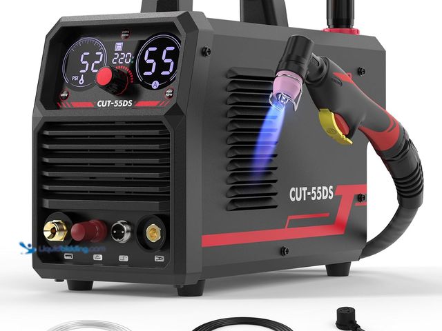 Lot 49-5453030 - YESWELDER CUT-55DS Plasma Cutter, 55Amp Non-Touch Pilot Arc Air Power, Large Digital Display 110/220...