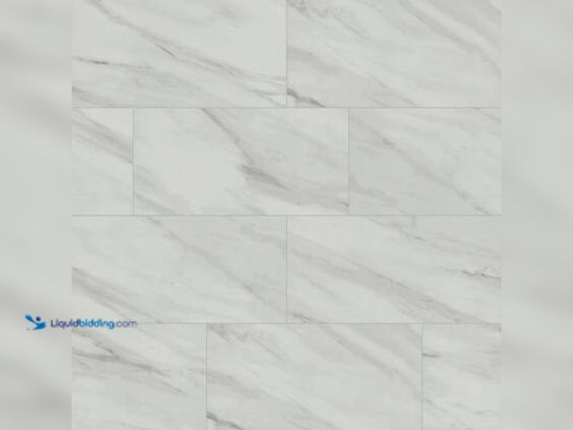 Lot 49-5539807 - Approx 30 Sq ft - Home Decorators Collection Kolasus White Matte White Stone Look Porcelain Kitchen ...