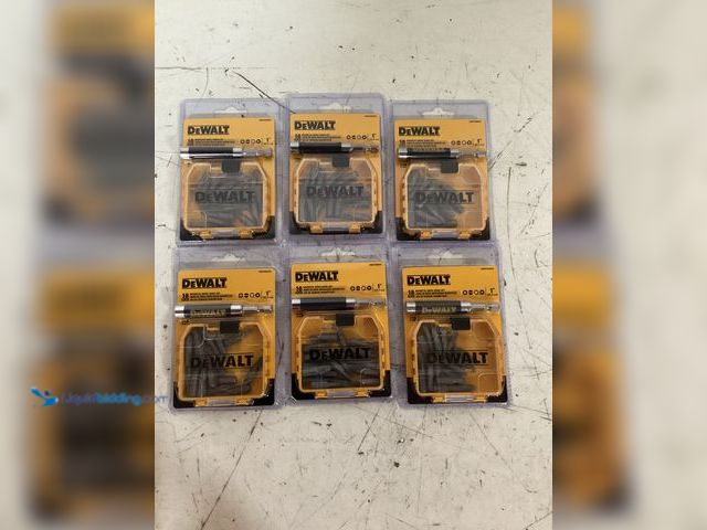 Lot 49-1630761 - Lot of (6) DEWALT 18 pc. Compact Magnetic Drive Guide Set, Yellow Model #DWAF2058CS,  New, Factory S...