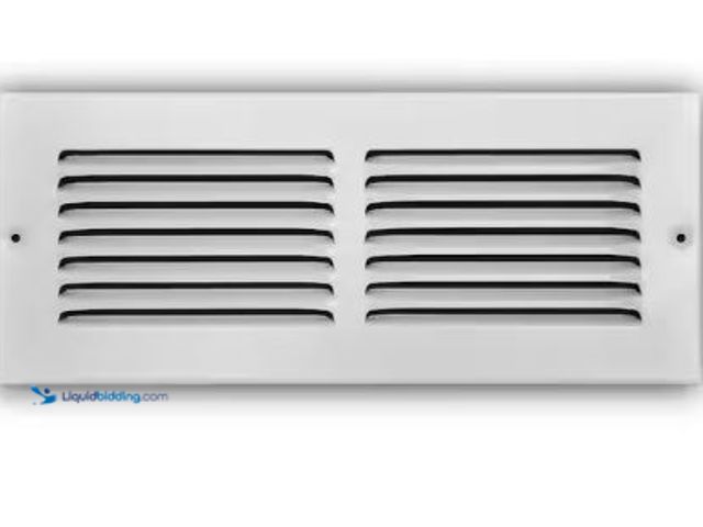 Lot 49-1625276 - Lot of (6) Everbilt 12 in. x 4 in. Steel Return Air Grille in White, Model # E17012X04, Unused.  Ref...