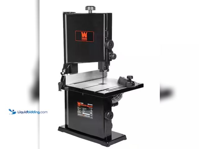 Lot 49-2001205 - WEN 2.8 Amp 9 in. Benchtop Band Saw, Model # BA3959, Slightly used, Has attachments.  Ref#HD0602