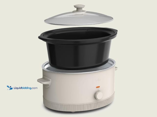 Lot 49-1557330 - Bella 6.0 Qt Manual Slow Cooker, Ceramic Nonstick Coating, 3 Temperature Settings, Dishwasher Safe S...