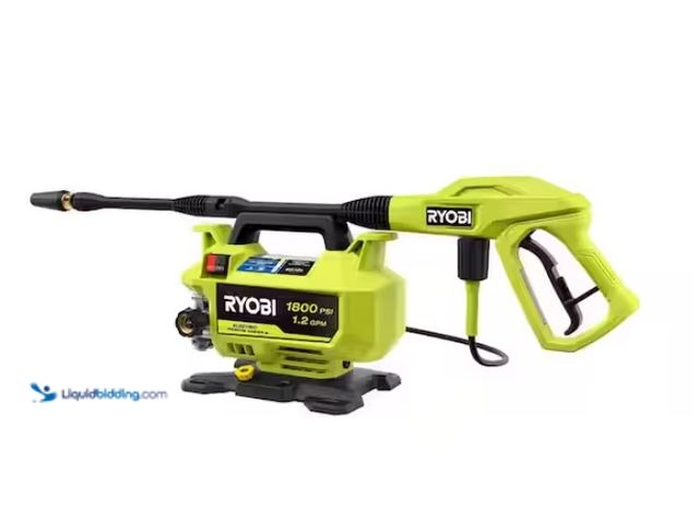 Lot 49-1567909 - RYOBI 1800 PSI 1.2 GPM Cold Water Corded Electric Pressure Washer, Model # RY141803, Unused, Tested ...