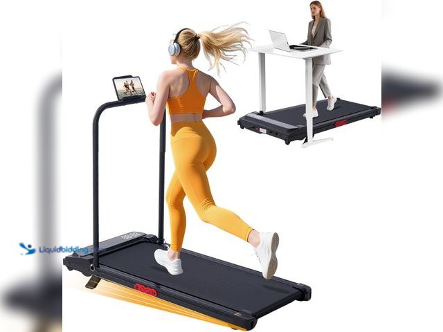 Lot 49-3566708 - KASSADIN Walking Pad with Handle Bar, 2026 Upgrade Portable Small Treadmill with Handles for Home Sm...