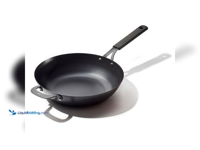 Lot 49-5487281 - OXO
Obsidian 12 in. Pre-Seasoned Carbon Steel Induction Safe Wok with Silicone Sleeve and Helper Ha...
