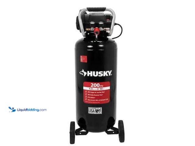 Lot 49-1577304 - Husky 20 Gal. 200 PSI Oil Free Portable Vertical Electric Air Compressor, Model # C202H, Used, Has c...