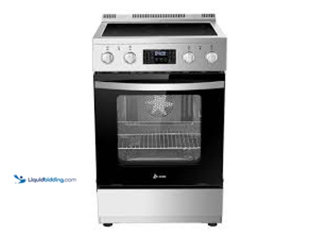 Lot 49-5483603 - LANBO 24 in. 4 Burner Elements Freestanding Electric Range in Stainless Steel with Air Fry, Rotisser...