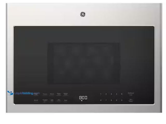 Lot 49-1569123 - GE 24 in. 1.4 cu. ft. Over-The-Range Microwave Oven in Stainless Steel with Sensor Cooking, Model # ...