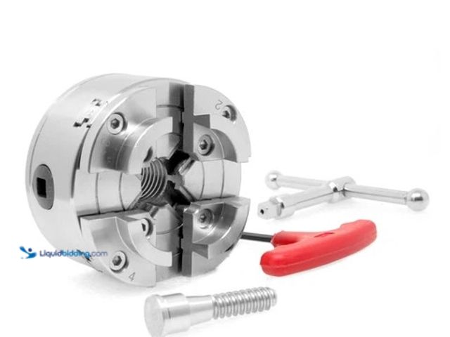 Lot 49-2004642 - WEN 3.75-Inch 4-Jaw Self-Centering Lathe Chuck Set with 1-Inch x 8TPI Thread, Model #LA4374,   Ref#W...