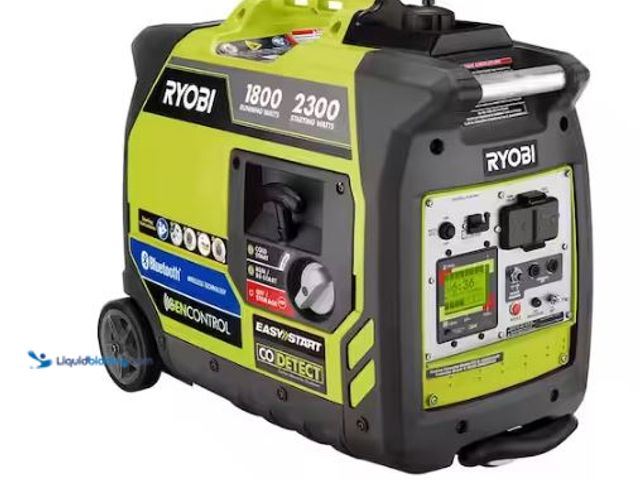 Lot 49-1558228 - RYOBI 2,300-Watt Recoil Start Bluetooth Super Quiet Gasoline Powered Digital Inverter Generator with...