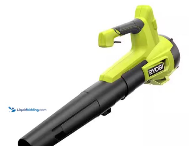 Lot 49-1578111 - RYOBI ONE+ 18V 100 MPH 350 CFM Cordless Battery Variable-Speed Jet Fan Leaf Blower (Tool Only), Mode...