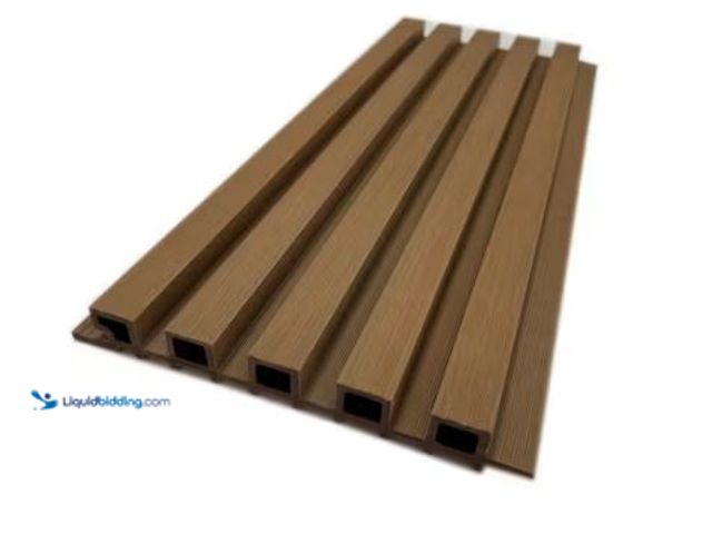 Lot 49-1565919 - Lot of (11) Ejoy 8.6 in. x 107 in. x 1 in. 5-Grid Composite Cladding Siding Outdoor Wall Panel (Set ...