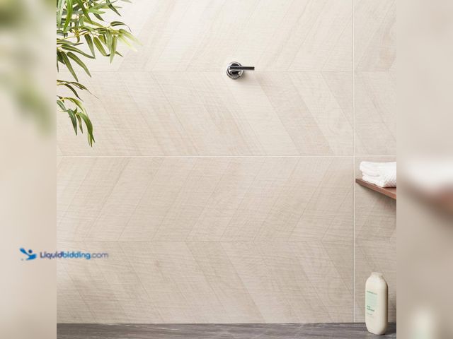 Lot 49-5543559 - Approx 130 sq.ft.  Ivy Hill Tile
Montgomery Chevron White 24 in. x 48 in. Matte Porcelain Floor and...