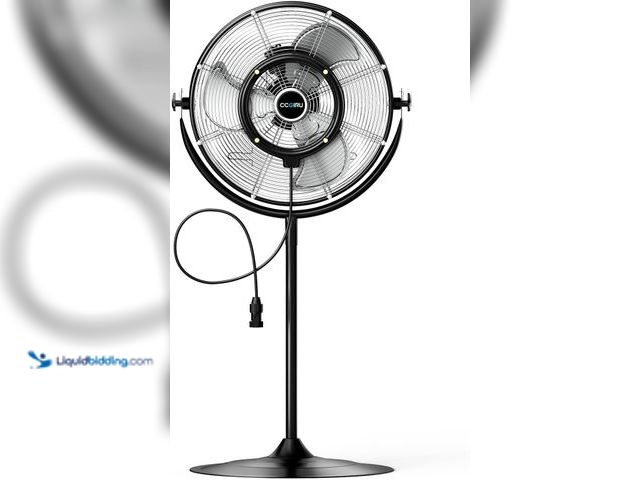 Lot 49-5408527 - 5300 CFM 20" Outdoor Pedestal Fan with Misting, Industrial Pedestal Fan with 3 Speeds. Unused