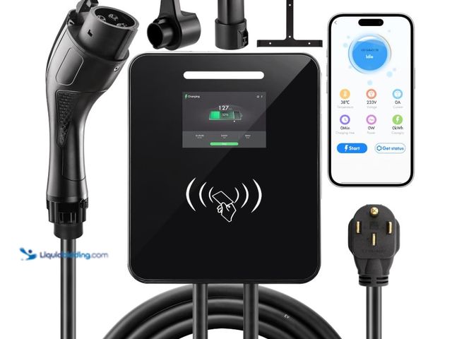 Lot 49-1571003 - 48Amp Level 2 EV Charger, 240V 11.5KW High-Speed Electric Vehicle Charging Station, 20ft NEMA 14-50 ...