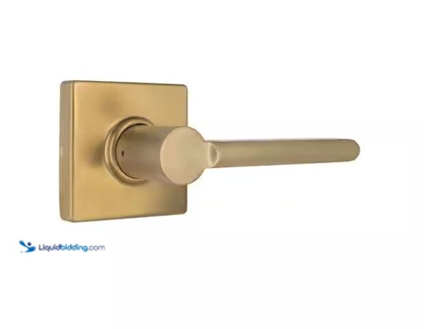 Lot 49-1568690 - Lot of (2) Defiant Tonebridge Brushed Gold Hall/Closet Door Handle with Square Rose Model # 32LS3XM0...