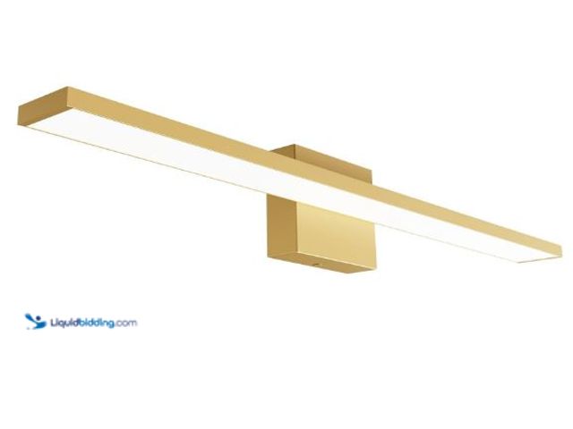 Lot 49-3432525 - Ralbay 24inch Modern Gold Bathroom Vanity Light 20W Frosted Aluminum Modern LED Gold Bathroom Light ...