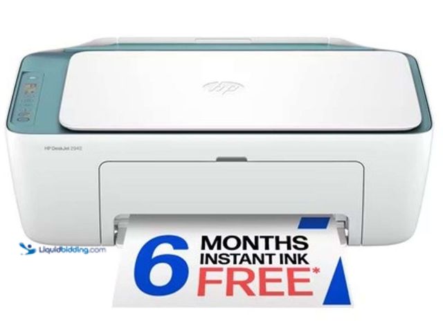Lot 49-5551824 - HP DeskJet 2942 Wireless All-in-One Color Inkjet Printer, Scanner, Copier, Unused with attachments, ...