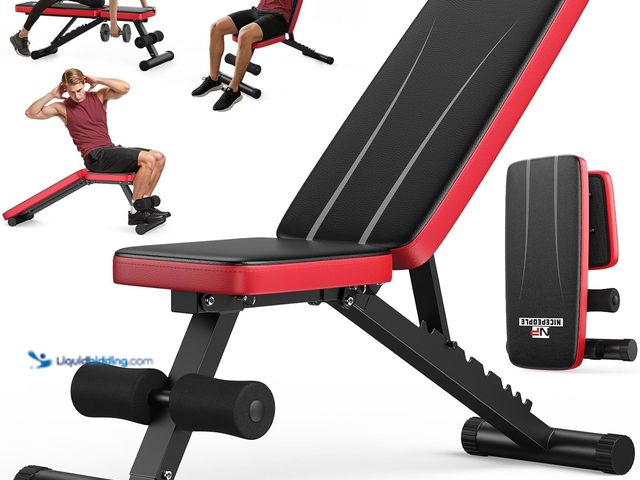 Lot 49-3564238 - NICEPEOPLE Adjustable Weight Bench for Home Gym, 660LBS Capacity Workout Bench with 8 Backrests for ...