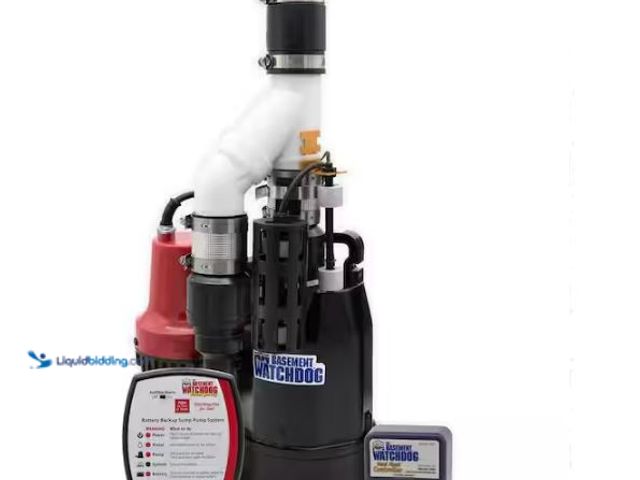 Lot 49-1569454 - Basement Watchdog Combo Pre-Assembled 1/3 HP Primary and Battery Backup Sump Pump System with 24-hou...