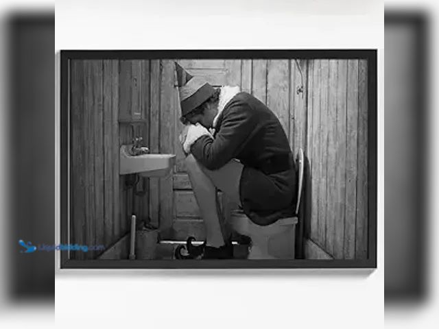 Lot 49-5435396 - Quarut Funny Bathroom Wall Art (2pack) Unused 12" x 8"