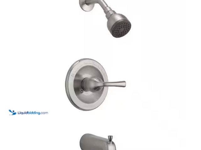 Lot 49-1576512 - Delta Foundations Single-Handle 1-Spray Tub and Shower Faucet in Brushed Nickel (Valve Included) Mod...