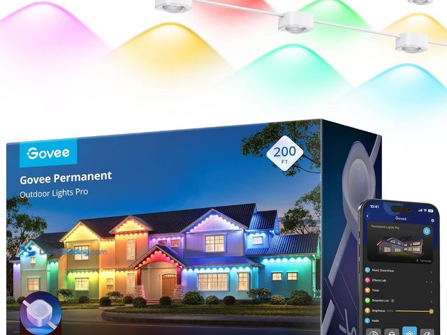 Lot 49-5472022 - Govee Permanent Outdoor Lights Pro, 200ft with 120 RGBIC LED Lights for Daily and Accent Lighting, 7...