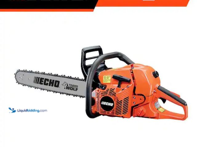 Lot 49-1623532 - ECHO 20 in. 59.8 cc Gas 2-Stroke Rear Handle Timber Wolf Chainsaw, Model # CS-590-20, Slightly used,...