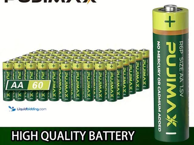 Lot 49-1814196 - New 60 AAA 1.5V Carbon Zinc Batteries, Disposable