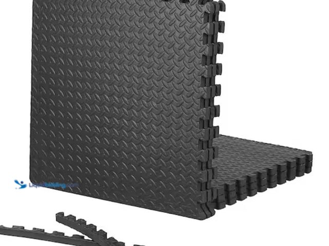 Lot 49-1631144 - APPROX (48) SQ FT of SAKAE Black 24" W x 24" L x 0.75" Thick EVA Foam Double-Sided Diamond Pattern G...