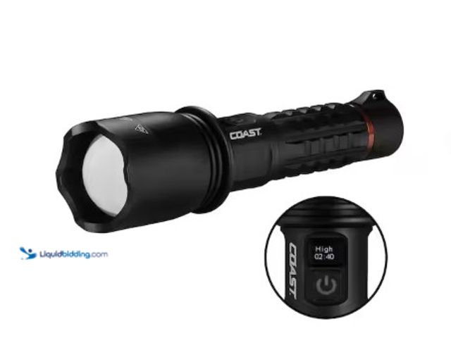 Lot 49-2004460 - Coast XP30R 4200 Lumen Rechargeable Flashlight, Model # 31203, Unused, No battery, Has charger, Unab...