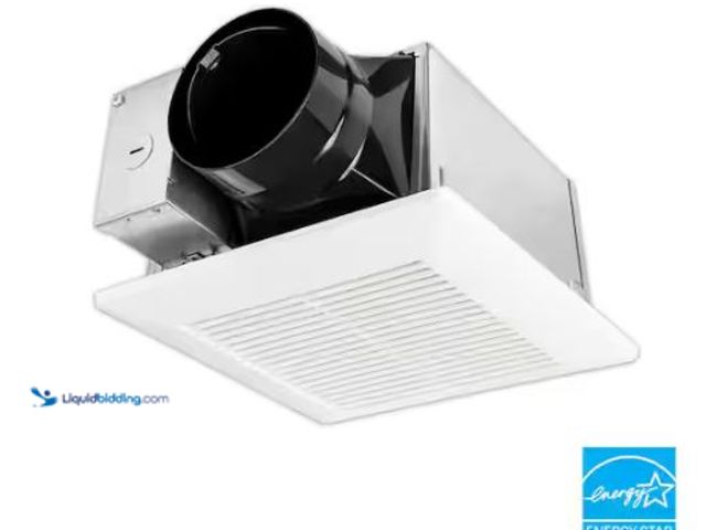 Lot 49-1518168 - Panasonic Whisper Mighty Pick-A-Flow 70/90 CFM Ceiling/Wall Bathroom Exhaust Fan, Energy Star with 9...