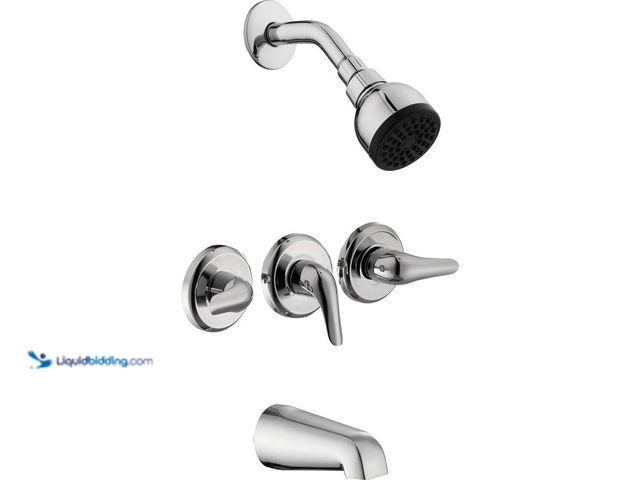 Lot 49-5463184 - Glacier Bay
Aragon 3 Handle 1-Spray Tub and Shower Faucet 1.8 GPM in Chrome (Valve Included) Unused