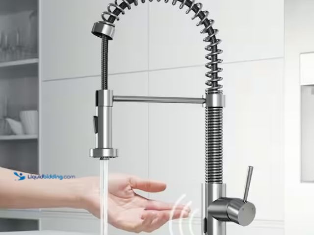 Lot 49-1574696 - VIGO Edison Single Handle Pull-Down Sprayer Kitchen Faucet with Touchless Sensor in Stainless Steel,...