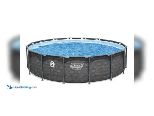 Lot 49-5541787 - Coleman Power Steel 16 ft. x 42 in. Round Metal Frame Above Ground Pool Set Unused