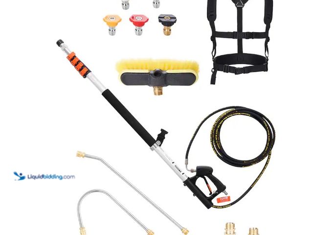 Lot 49-5552064 - VEVOR - Pressure Washer Telescoping Wand, 18 ft, 4000 psi, Telescopic Spray Wand with Power Washer E...