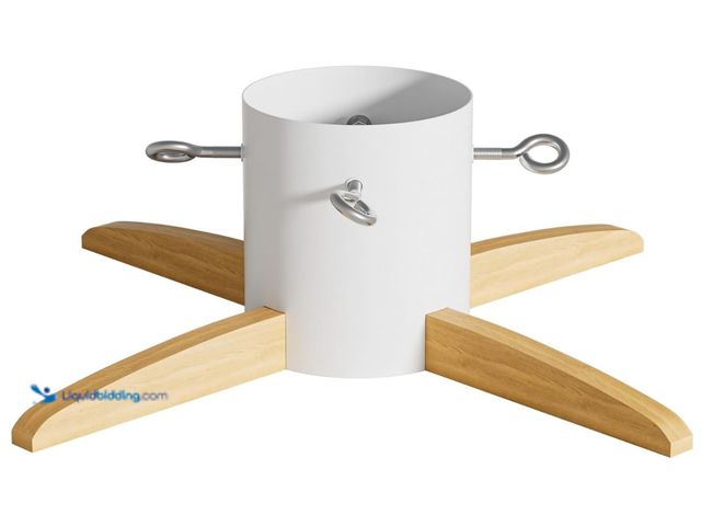 Lot 49-3430510 - Jebosam Christmas Tree Base Stand - Made of Metal and Solid Wood, Suitable for 5-10 FT Christmas Tre...