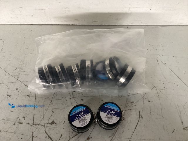 Lot 49-3617692 - Everconnect Set of (10) Flexible PVC Pipe Cap with Stainless Steel Clamps, 2.4" Inner diameter for 2...