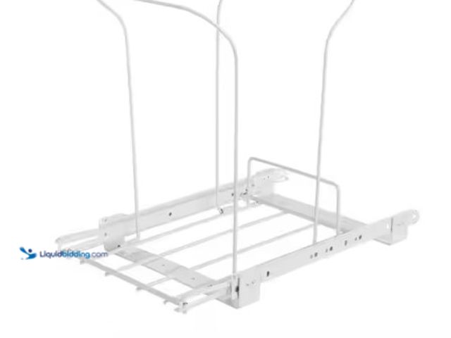 Lot 49-3631089 - Everbilt 11.22 in. L x 19.29 in. W x 12 in. H Under Cabinet Pull Out Wire Trash Can 6 Gal. Holder, M...